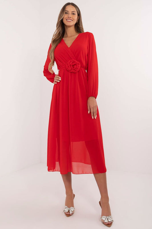 Elegance Wrap Midi Dress